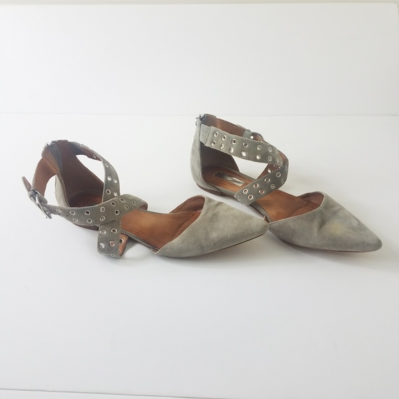 Halogen Strappy Suede Flats - Picture 2 of 8
